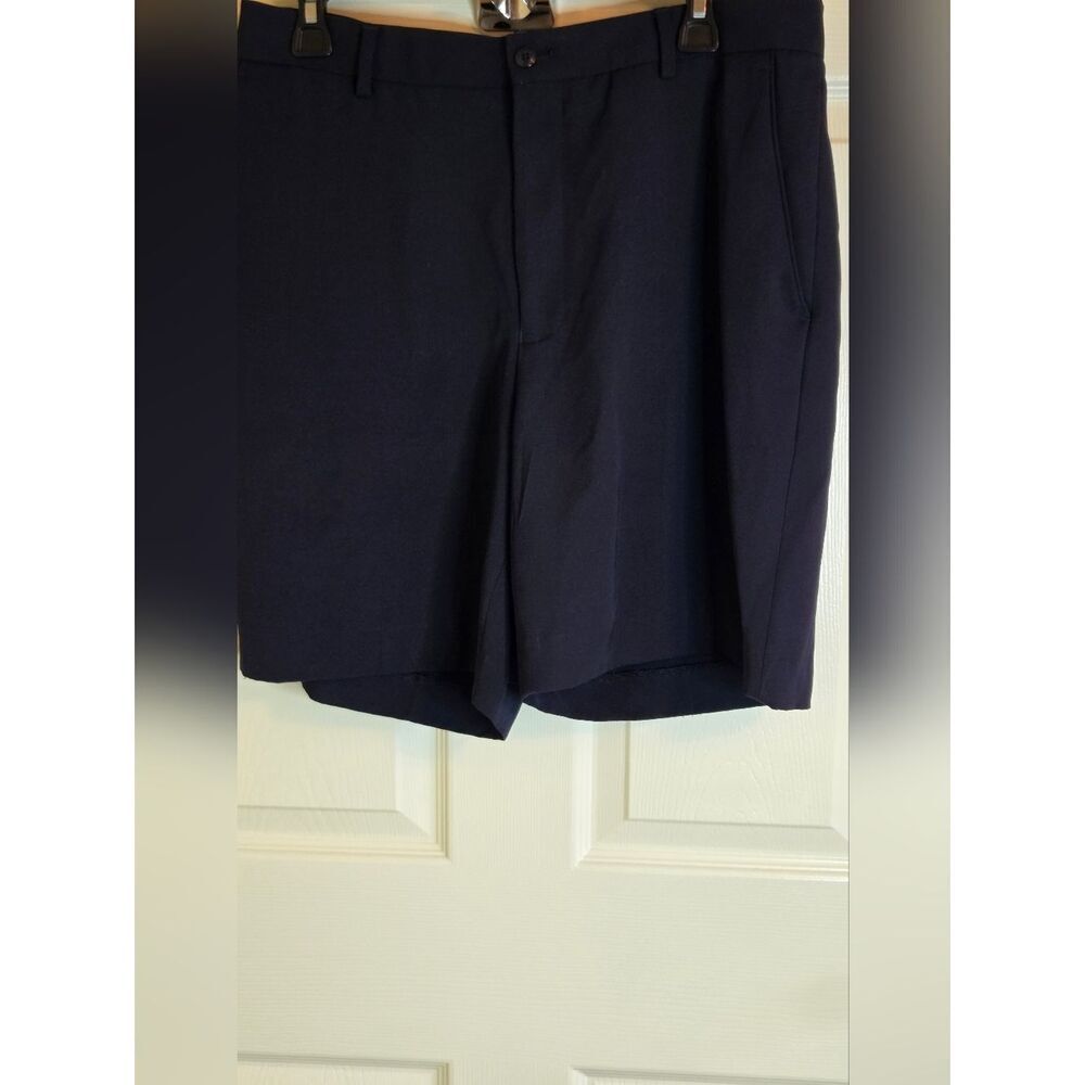 Alan Flusser Golf 32 Navy Blue Zipper Pockets Men's Shorts